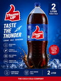 Thums Up Soft Drink 2L PET Bottle | Strong & Bold Carbonated Cold Drink | Family Pack