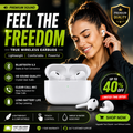 Premium True Wireless Bluetooth Earbuds 5.3 | HD Sound Quality | Touch Control | Long Battery Life | Sweat & Water Resistant