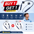 Wireless Bluetooth Neckband Earphones | 320 Hours Playtime | Deep Bass | Fast Charging | Magnetic Earbuds | Buy 1 Get 1 FREE