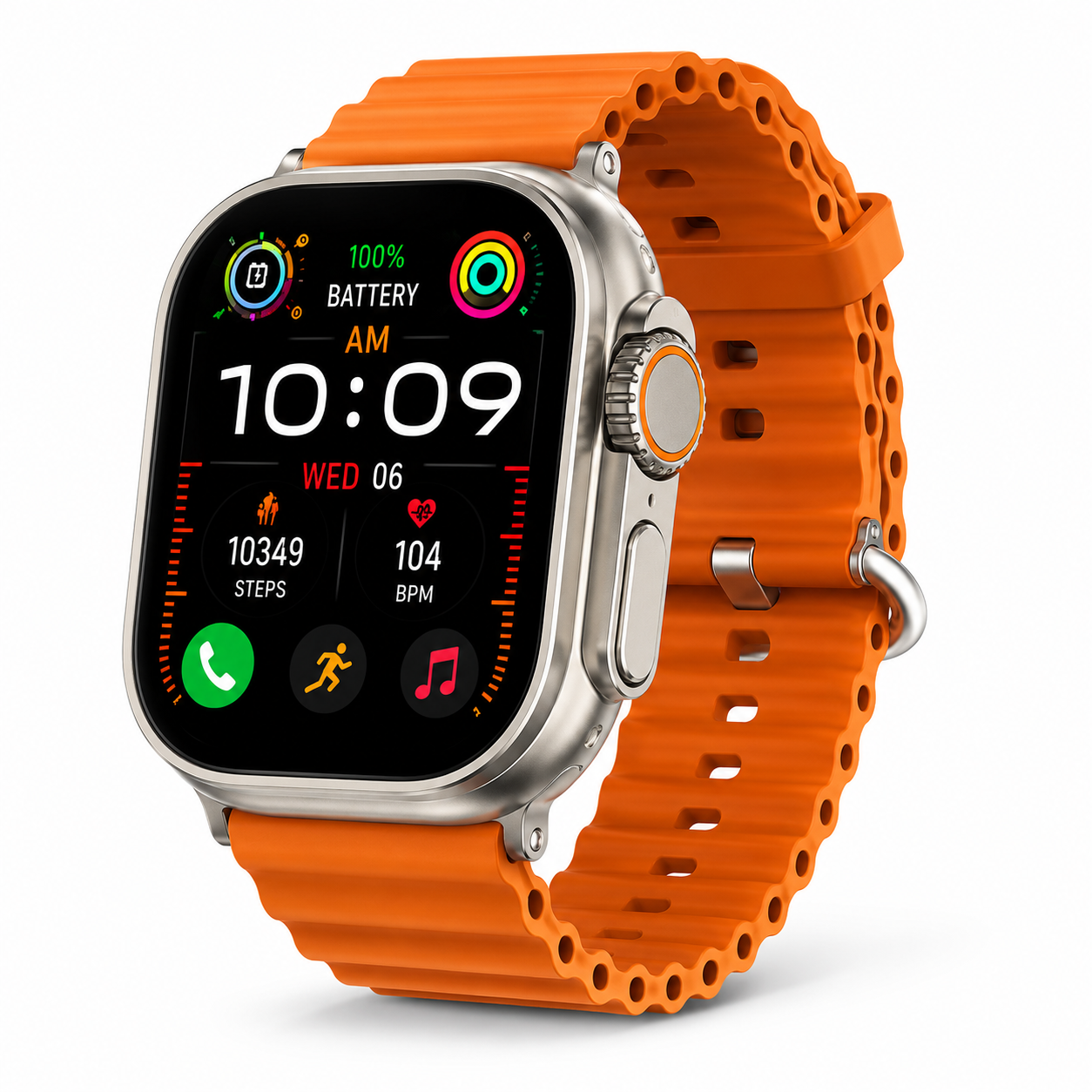 Ultra 3 Smart Watch with 7 Straps | 2.3” Big AMOLED Display | Wireless Charging | Premium Combo Pack