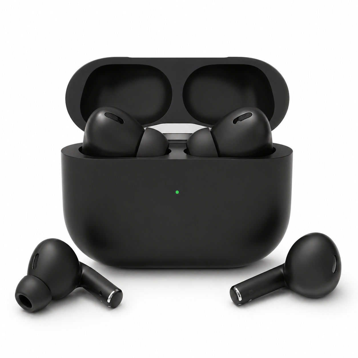 Wireless Bluetooth Earbuds with Charging Case (Matte Black, Touch Control, Deep Bass)