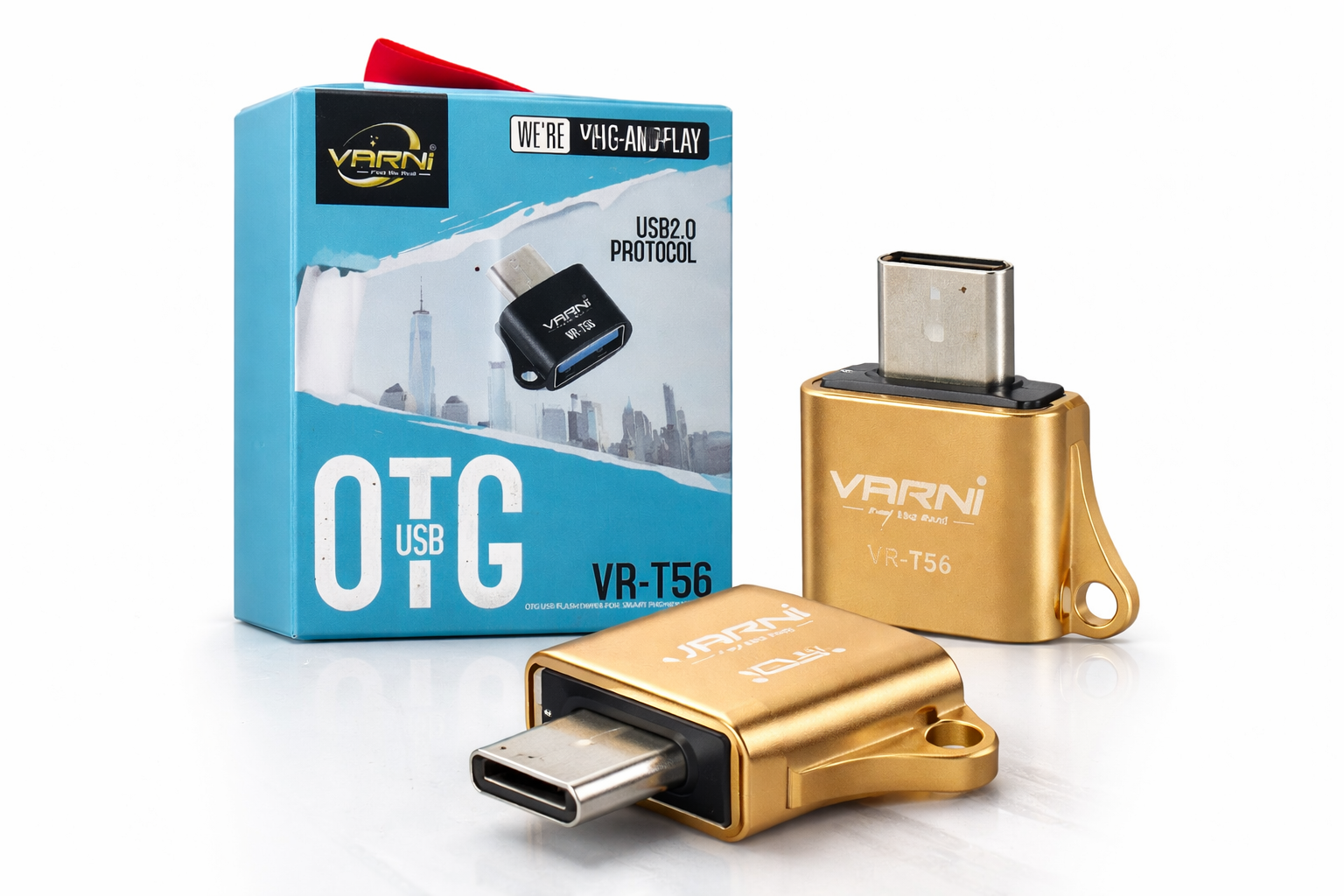 Varni VR-T56 Type-C OTG Adapter | High-Speed USB 2.0 OTG Connector for Smartphones & Tablets