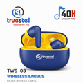 Truestel TWS-03 Wireless Earbuds with 40H Backup | Bluetooth Earbuds with Charging Case | Deep Bass, Touch Control, HD Sound