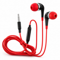 Wired In-Ear Earphones with Extra Bass & HD Sound – Red & Black | Universal 3.5mm Jack | In-Line Mic
