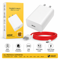 65W Fast Charging Wall Charger with Type-C Cable | Multi-Protocol Support | Quick Charge Adapter