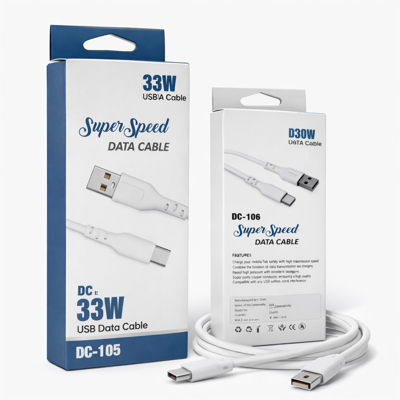 33W Fast Charging USB Type-C Data Cable | High-Speed Sync & Durable Charging Cable (1 Meter)