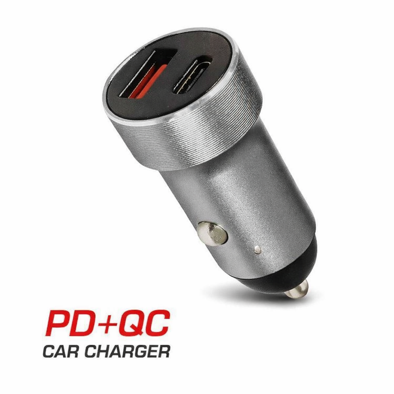 45W Fast Car Charger | Dual Port USB + Type-C PD & QC Fast Charging Adapter