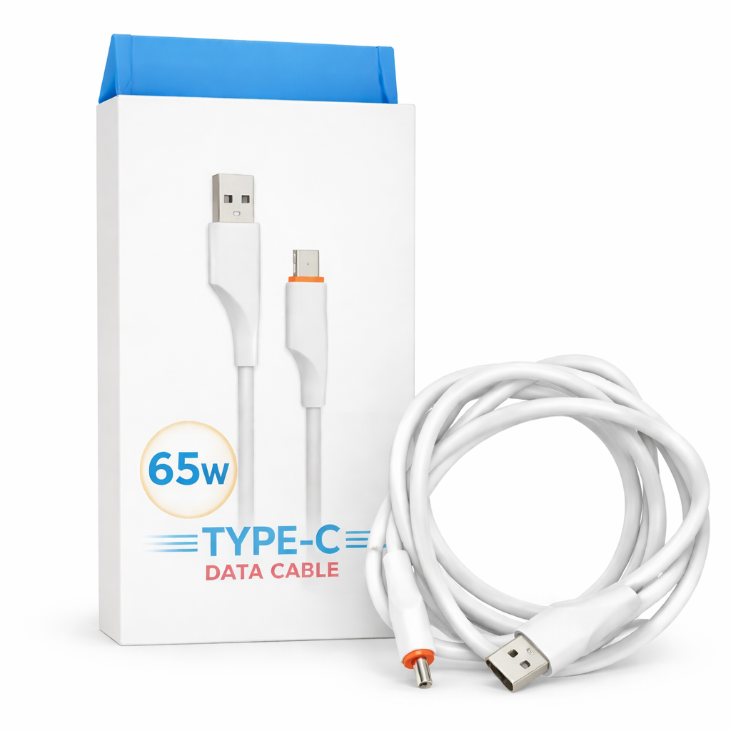65W Fast Charging USB Type-C Data Cable High-Speed Sync & Durable Design