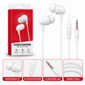 Wired Stereo Earphones with Mic | 3.5mm Jack | Deep Bass | Comfortable In-Ear Headphones