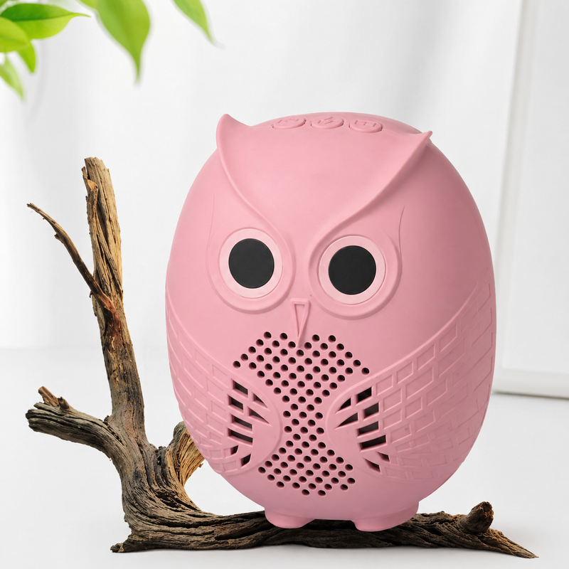 Cute Owl Wireless Bluetooth Speaker – Portable Mini Hi-Fi Sound Speaker (Pink)