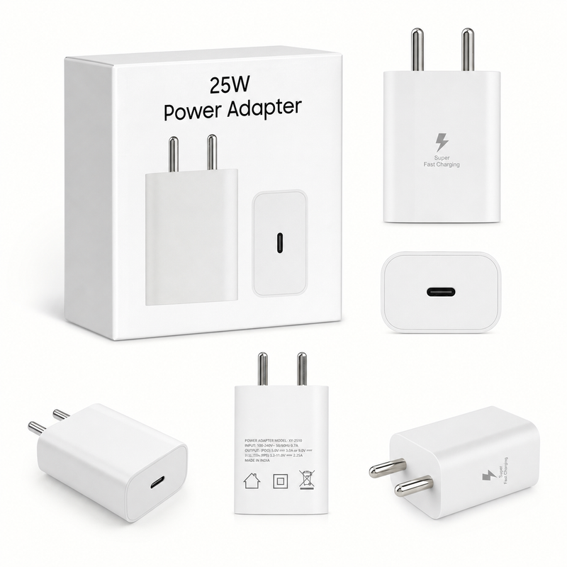 25W Fast Charging USB Type-C Power Adapter (Universal Compatible)